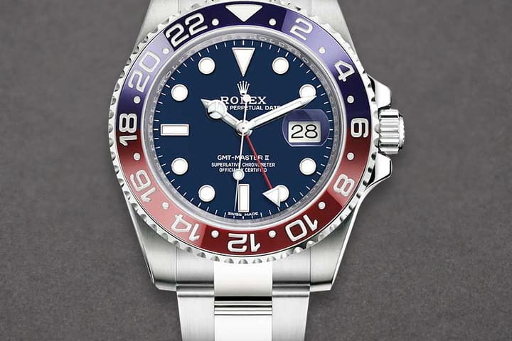 Rolex GMT-Master II in white gold with Pepsi bezel
