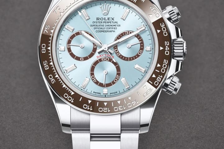 Rolex Cosmograph Daytona in platinum with ice-blue dial